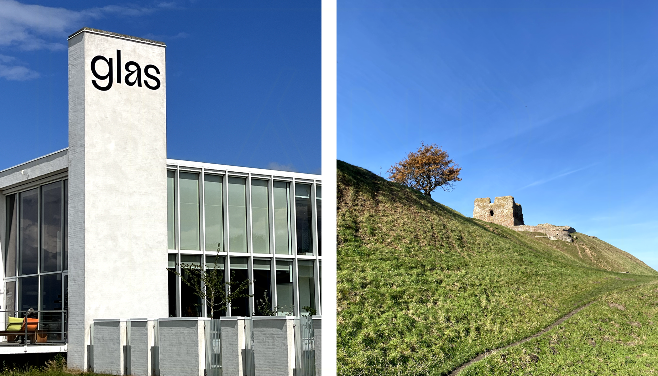 Kaløvig Burgruine und das Glasmuseum