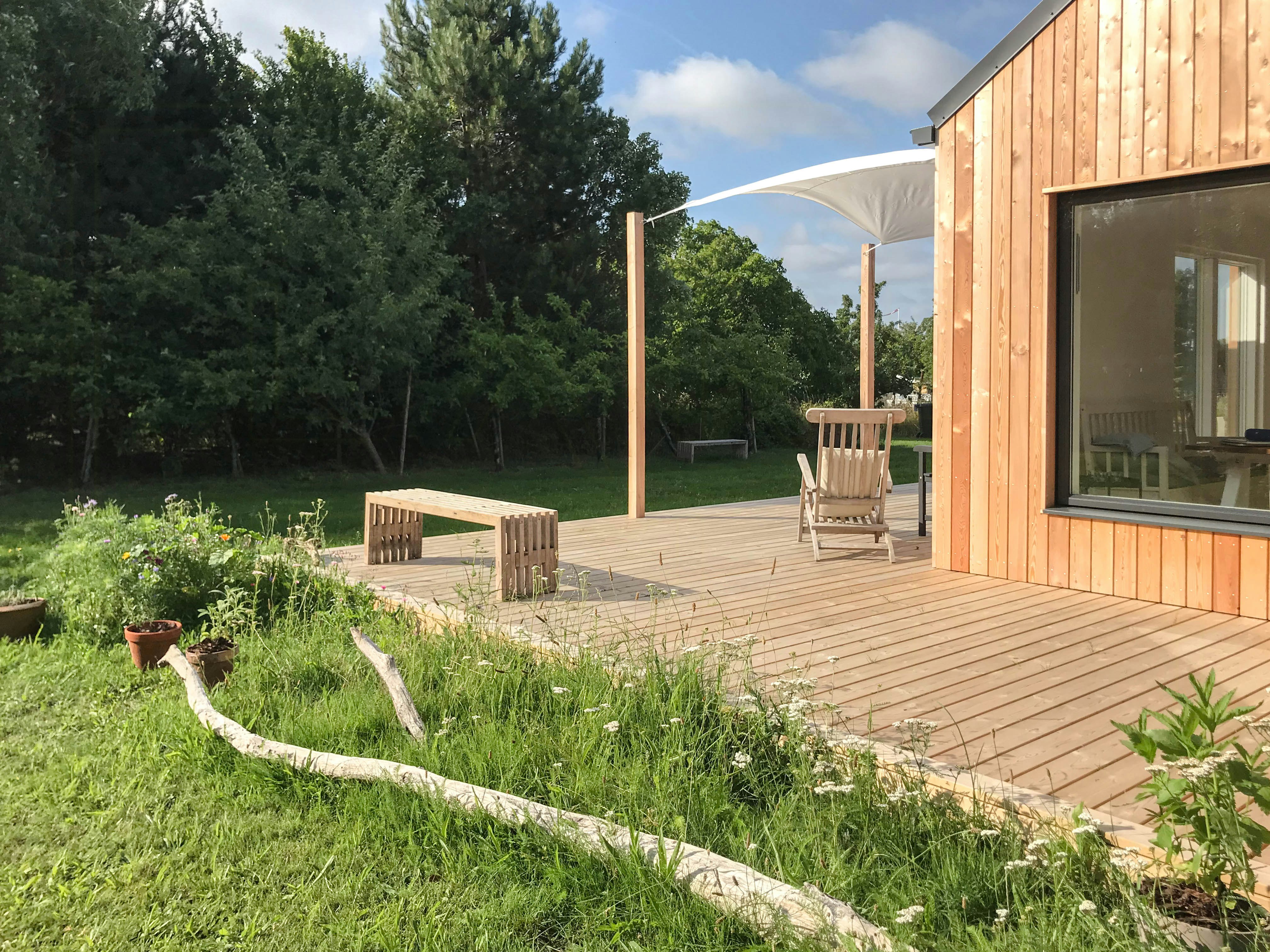 Æblehave, vingård til nabo og havkig på Fejø