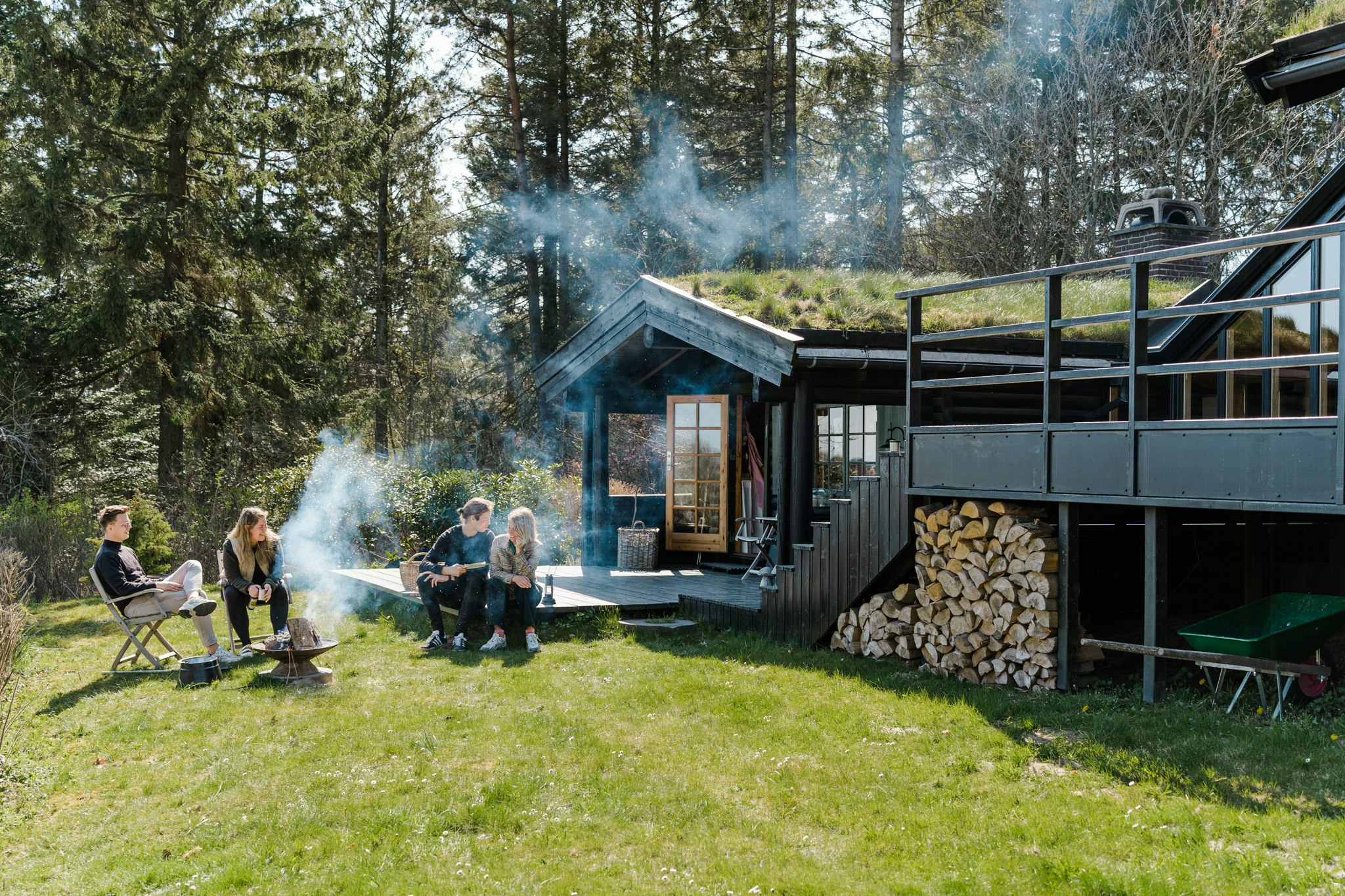 Summer houses with a campfire site cover image
