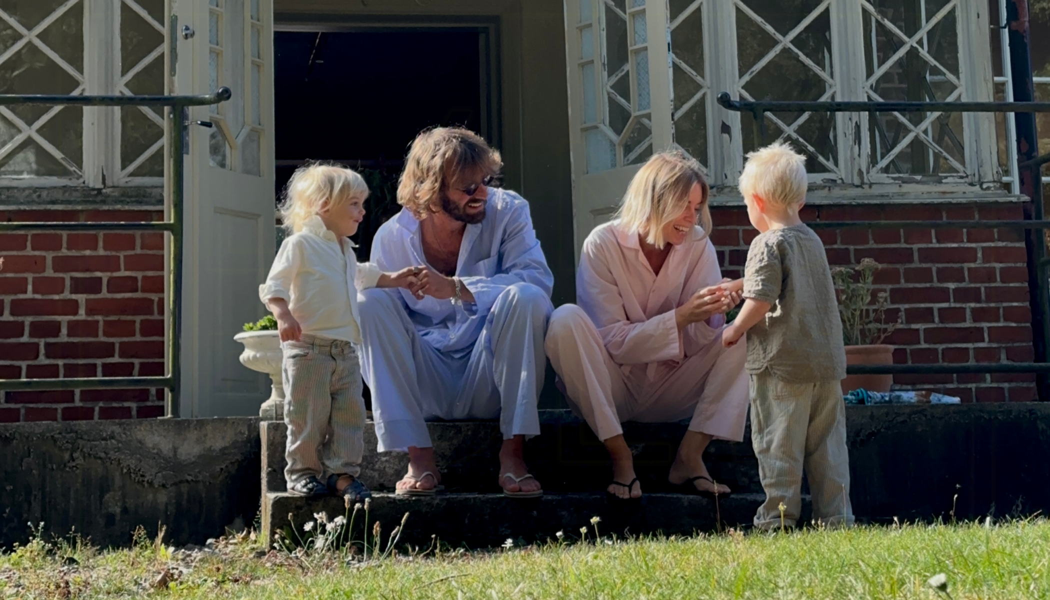 Family in the garden