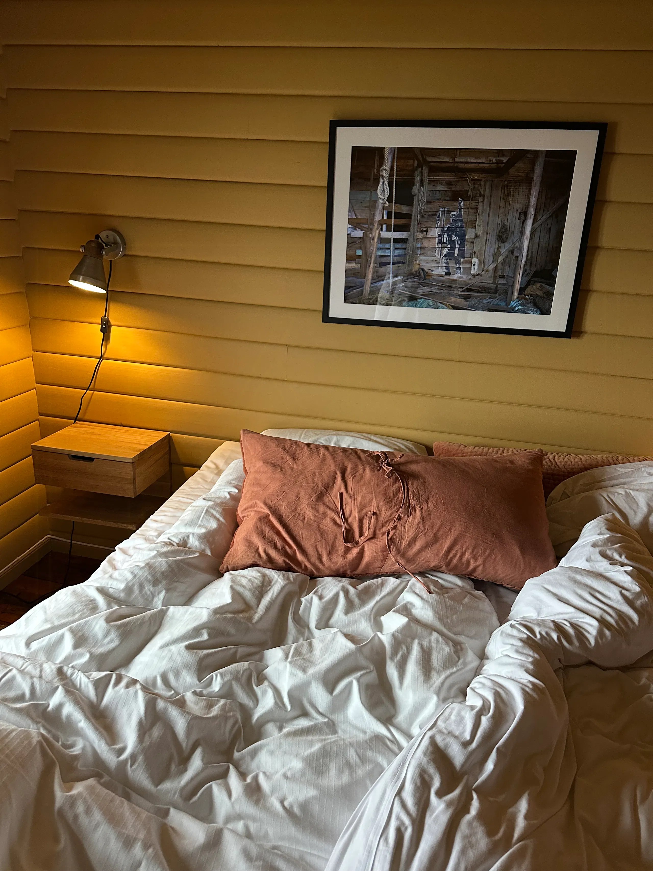 A warm bedroom detail from the home after a good nightu2019s sleep