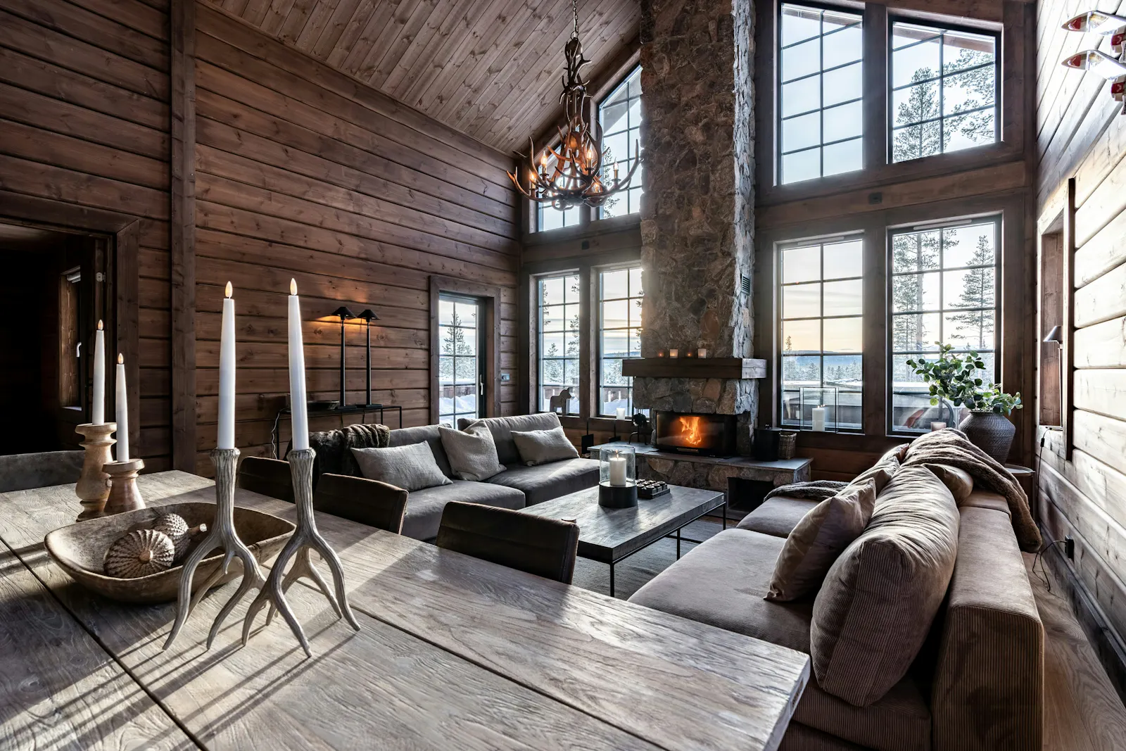 Modernt fjällhus med solnedgångar över Idre – bild 7 av 24