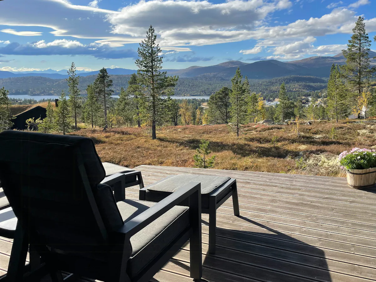 Miljøhytte med panoramautsikt over Savalen