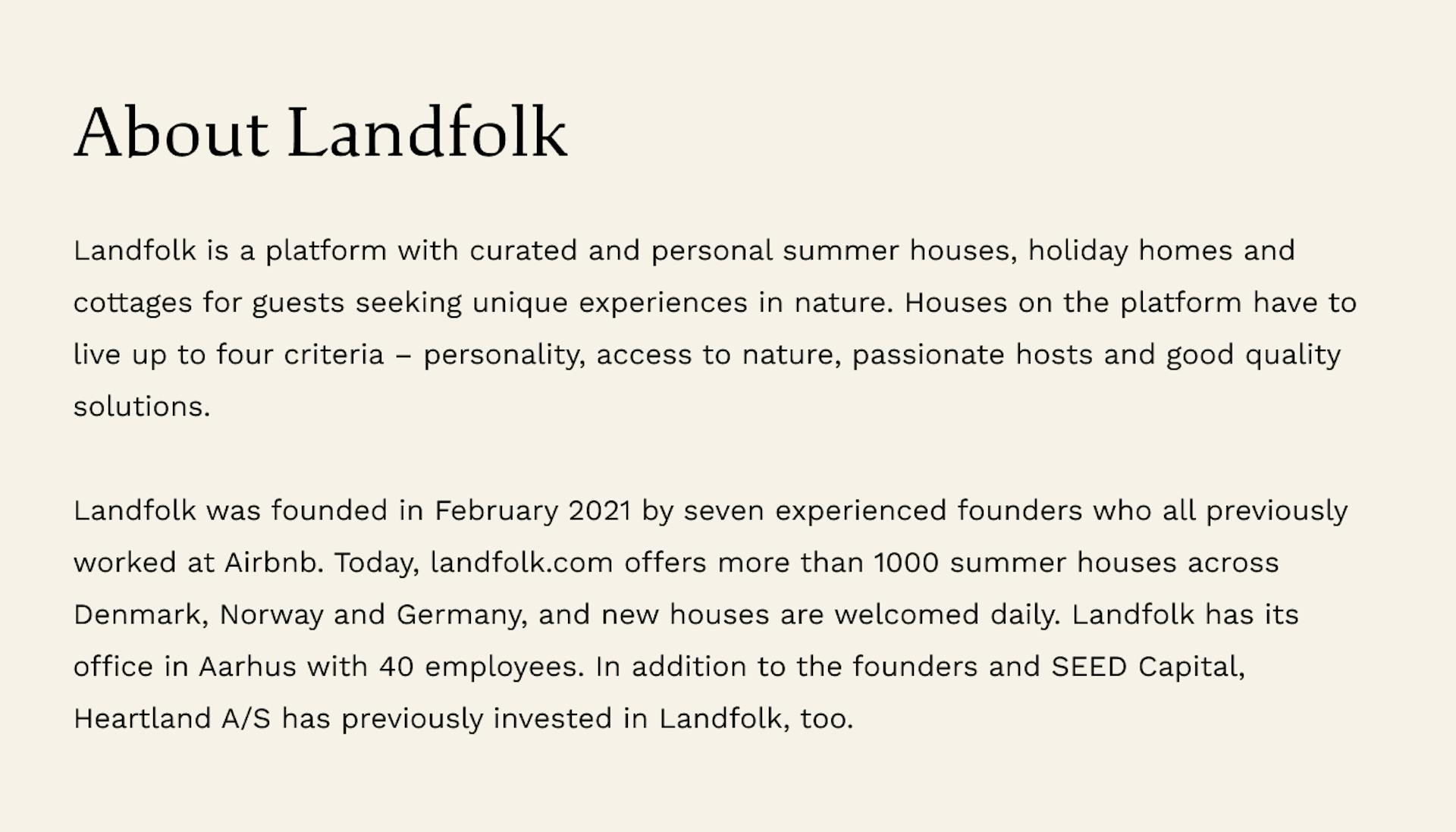 About Landfolk