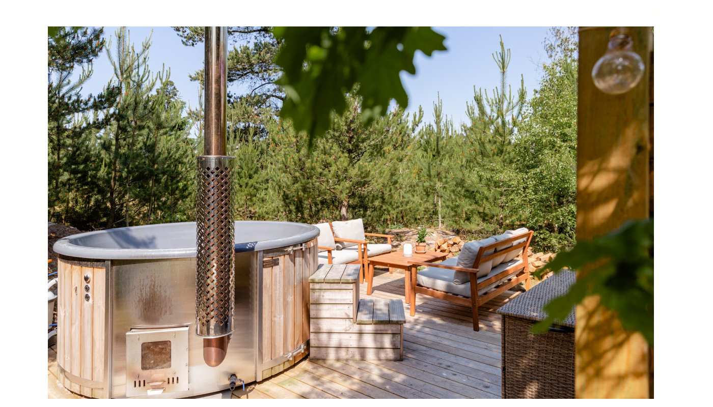 Villmarksbad med integrert ovn