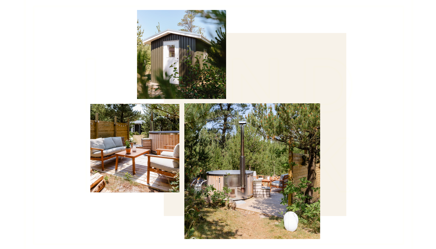 Hytte med villmarksbad