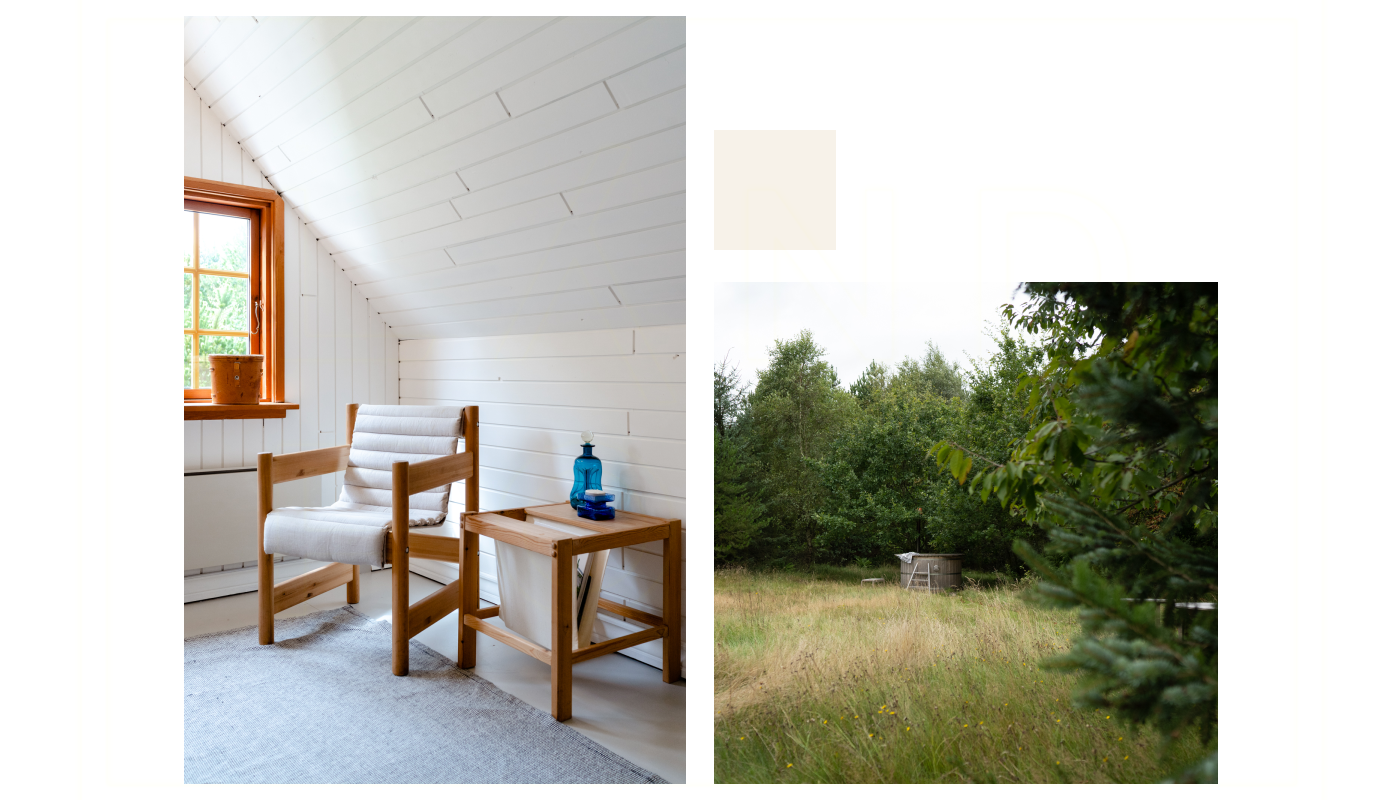 Hvide vægge og loppefund gav indretningen nyt liv i sommerhuset.